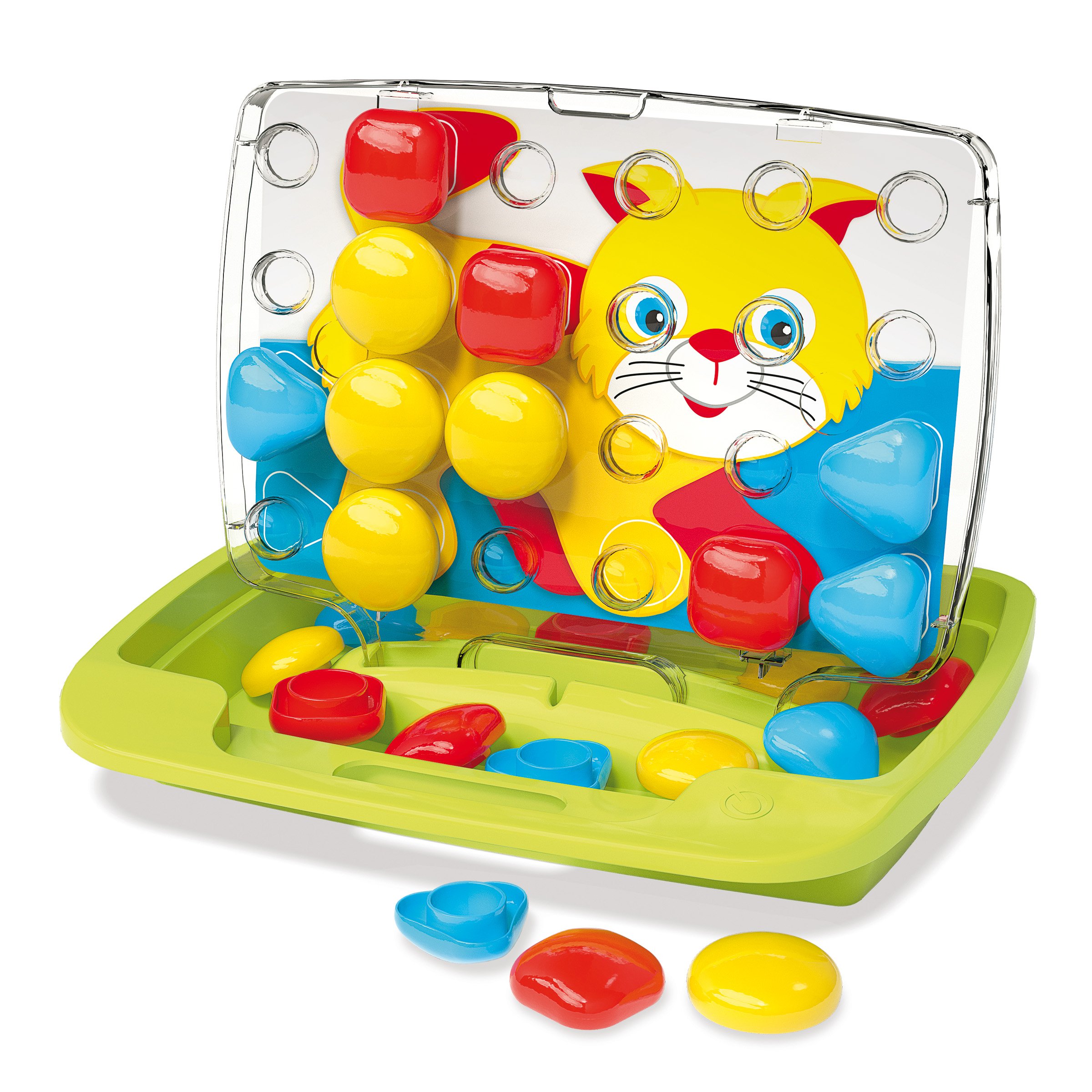 Quercetti - 4401 Pixel Baby Mosaic Pegboard, Early Learning Button Art Game