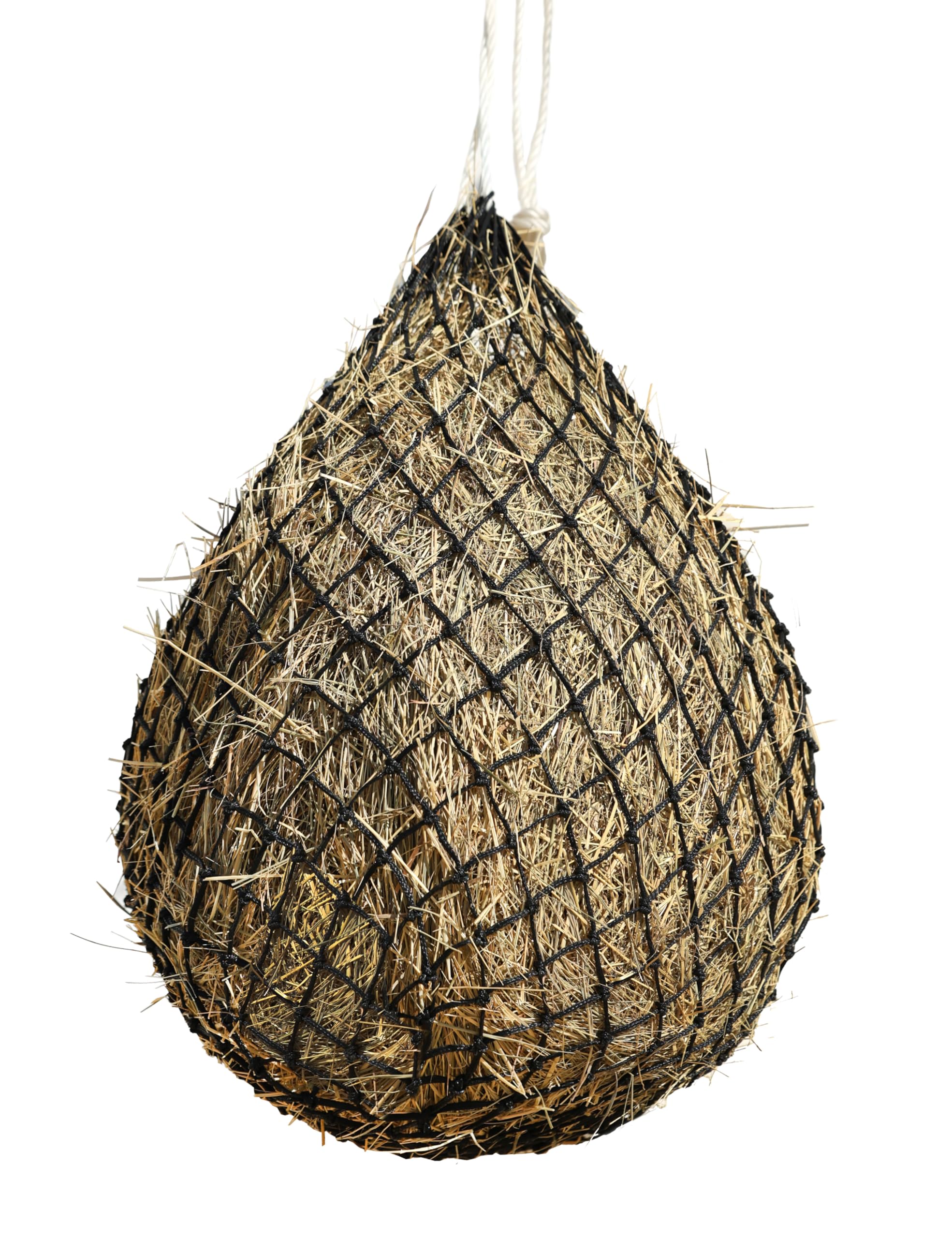 Harrison Howard Slow Feed Hay Net for Horses with 2"x2" Mesh Holes Goat Feeder Black