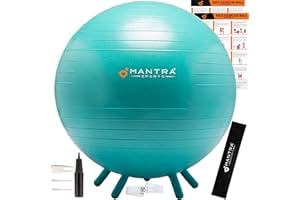 MANTRA SPORTS Flexible Seating for Classroom Elementary & Middle School, Kids Yoga Ball Chair Wobble Seat for Sensory Kids - Improve Focus & Balance with Alternative Seating Desk Ball Chairs for Students Sitting