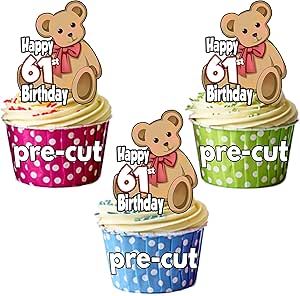 PRECUT: Oso de peluche de peluche, decoración para magdalenas