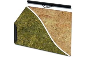 Warzone Studio 3’ x 3’ Double-Sided Rubber Battle Mat: Meadows + Saraha + Bag