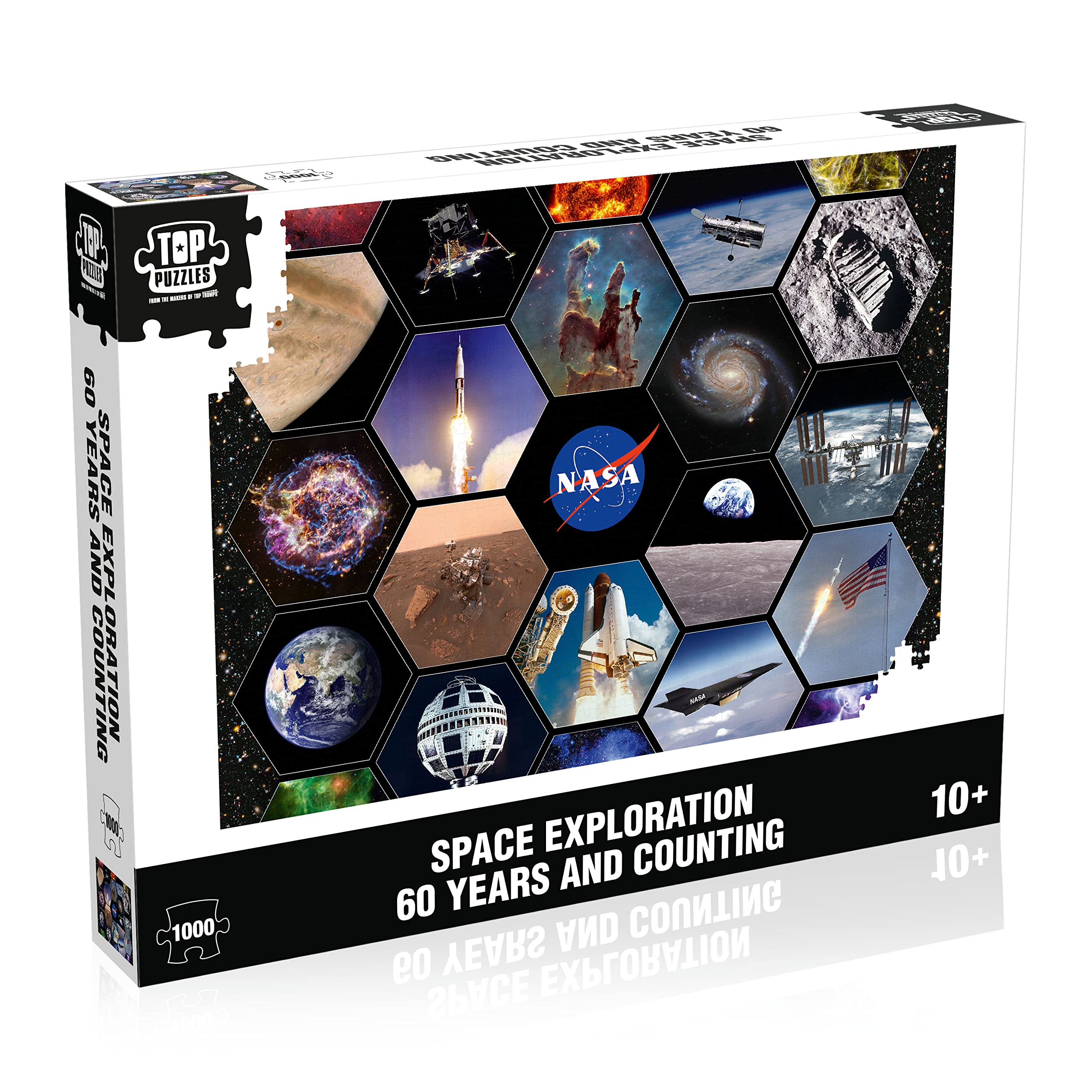 Winning Moves Nasa 1000 Piece Jigsaw Puzzle Game English Edition, Piece together Nasa's most incredible achievements, A puzzle for both adults and children aged 10 plus