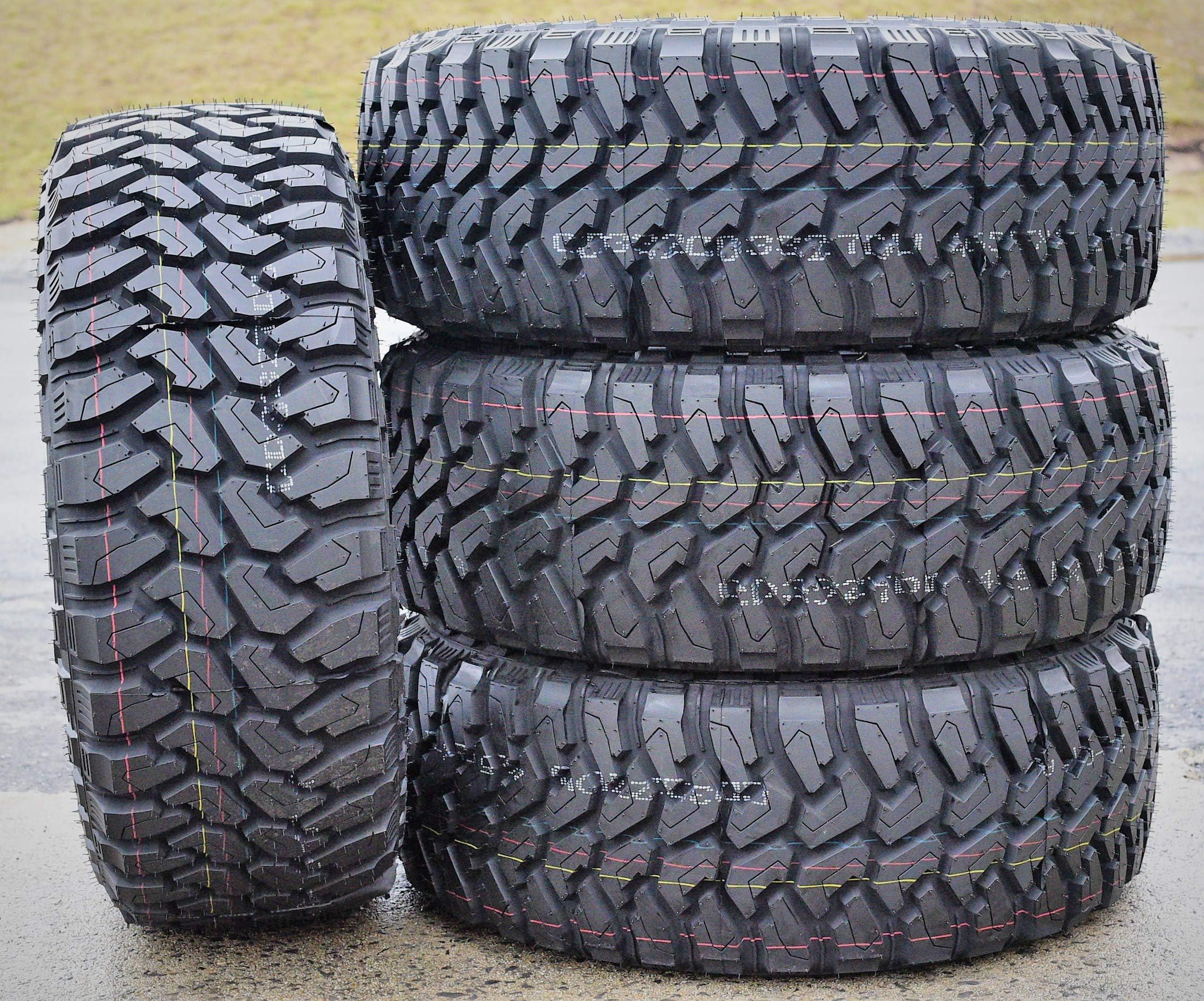 Set of 4 (FOUR) Centennial Dirt Commander M/T Mud Radial Tires-33X12.50R18LT 122Q LRF 12-Ply