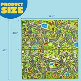 JOYIN Kids City Town Rug 150x80cm, Interactive Road Play Carpet view 6