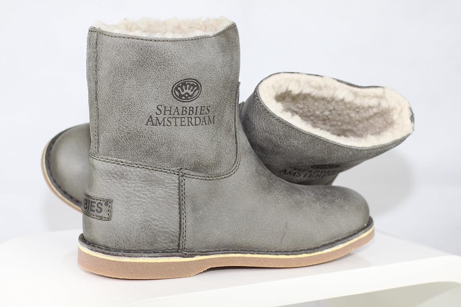 Shabbies Amsterdam Women's Boots Gray Sottobosco Grau Amazon.co.uk