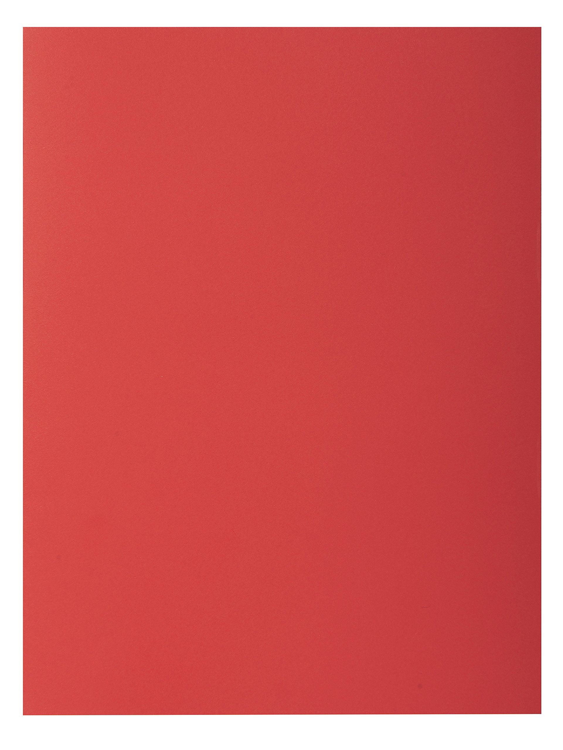 Exacompta - Ref 217112E - Rocks Square Cut Folder - 240 x 320mm in Size, Suitable for Holding A4 Documents, 210gsm Coloured Card - Red Colour (Pack of 10)