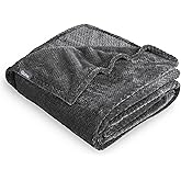 Bare Home Textured Fleece Blanket - Twin/Twin Extra Long - Ultra-Soft Lightweight for Bed, Sofa, and Couch - Luxury Microplush - Cozy Warm Blanket (Twin/Twin XL, Chevron Grey)