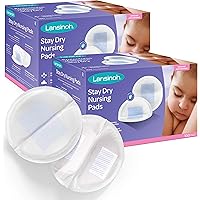Lansinoh Stay Dry Disposable Nursing Pads, 200 Count (2 Packs of 100), Superior Absorbency, Ultra Soft Leak Protection…