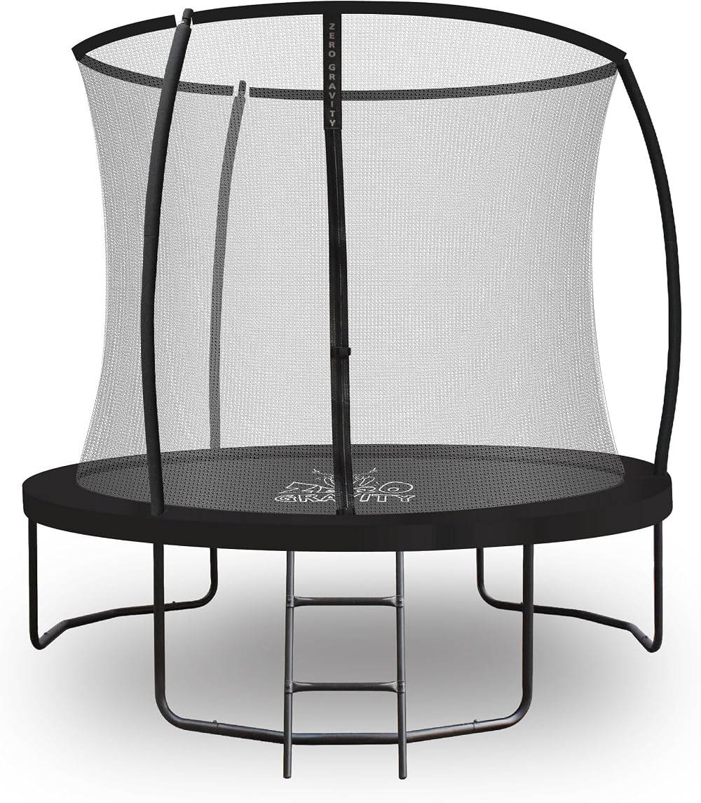 Zero Gravity Ultima 4 Trampoline 8ft Black Edition with Safety Enclosure