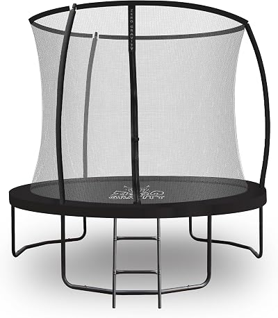 Zero Gravity Ultima 4 Trampoline 8ft Black Edition with Safety Enclosure
