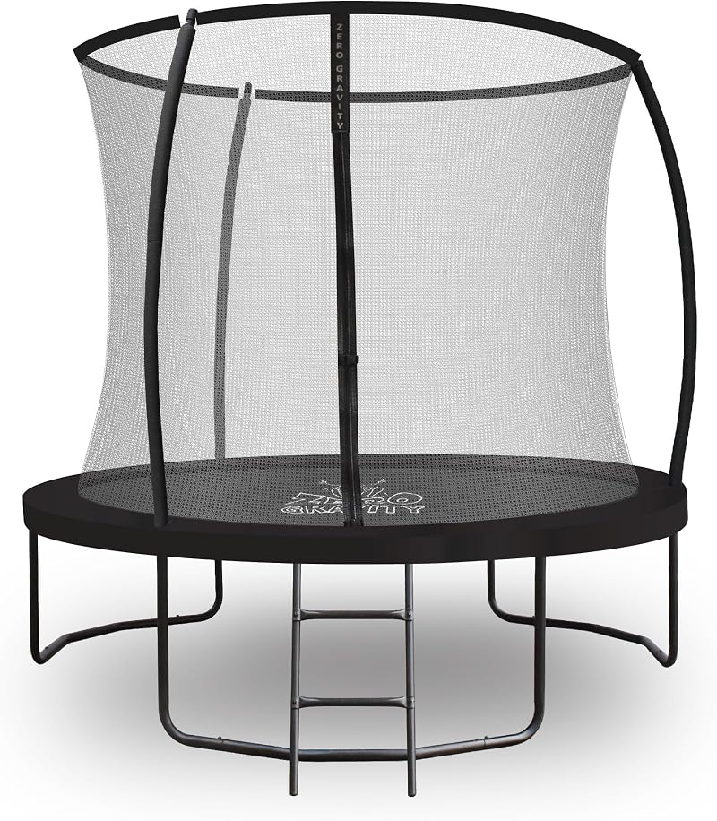 Zero Gravity Ultima 4 Trampoline 8ft Black Edition with Safety Enclosure