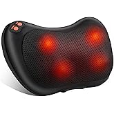 Brelley Neck and Back Massager with Heat Electric Shiatsu Deep Tissue Kneading Massage for Neck, Back, Shoulders, and Legs Gift for Men Women, Christmas, Mother's Day & Father's Day