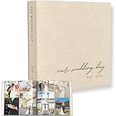 Wedding Photo Album 4x6 Pictures & Custom 2025 Year - Large Picture Scrapbook with 400 Pockets for Horizontal & Vertical Phot