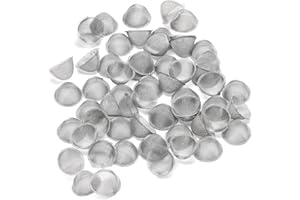 Pipe Screens 1/2 Inch 0.5 Inch 60 Pieces Adjustable Tapered Design Bowl Screens, 100% Stainless Steel Mesh