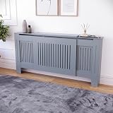 Vida Designs Chelsea Radiator Cover Grey - Adjustable - MDF Cabinet view 4