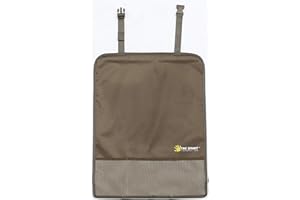 TIKE SMART Luxury Clean-Edge Kick Mat w/Mesh Pocket - Seat Back Protector and Seat Cover with Invisible Strap and Stiff Edging - Tan/Beige (1 Mat)