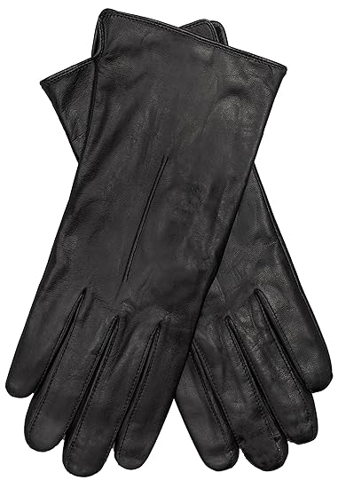 EEM Damen Leder Handschuhe ELENA aus Lammnappaleder, mit Ziernaht auf der Oberhand, modisch, klassisch, warm