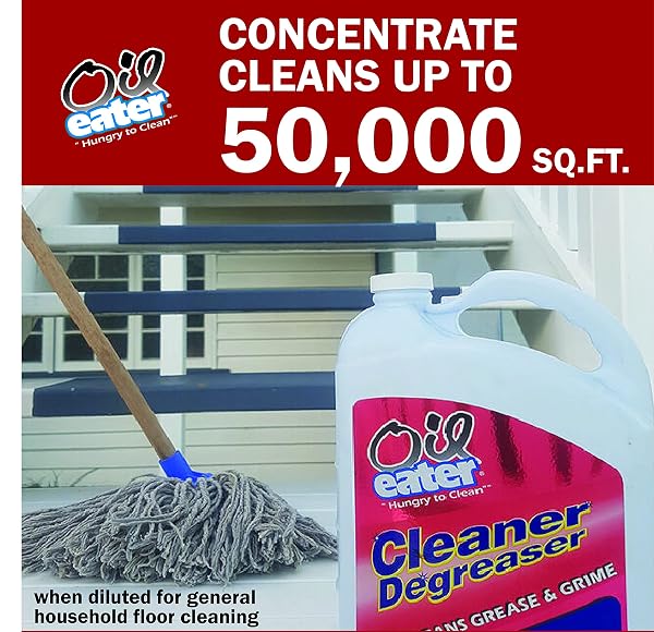 OIL EATER ORIGINAL 1 GALLON CLEANER, DEGREASER – DISSOLVE GREASE OIL AND HEAVY-DUTY STAINS – PROFESSIONAL STRENGTH
