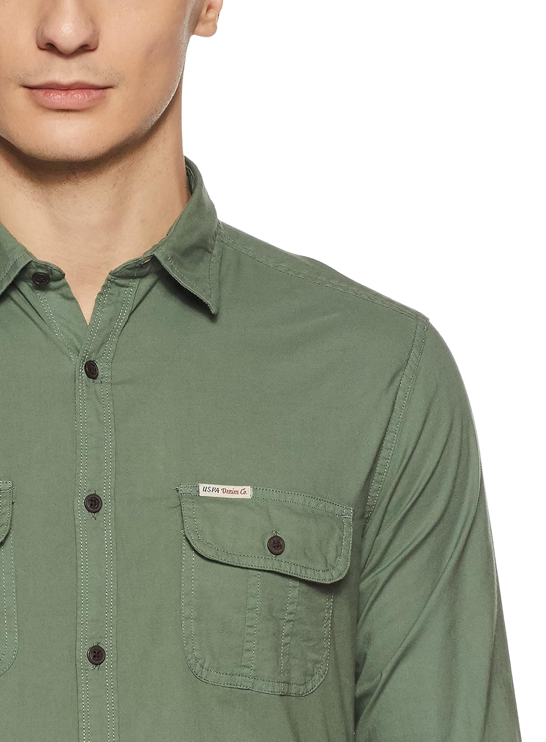 us polo association men's solid regular fit casual shirt