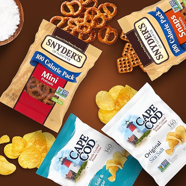 SNYDER’S OF HANOVER AND CAPE COD CLASSIC MIX VARIETY PACK, 20 COUNT SNACK BAGS