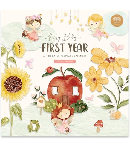 Moms Calendar Baby's First Year Calendar With Stickers 1st Livre Bebe