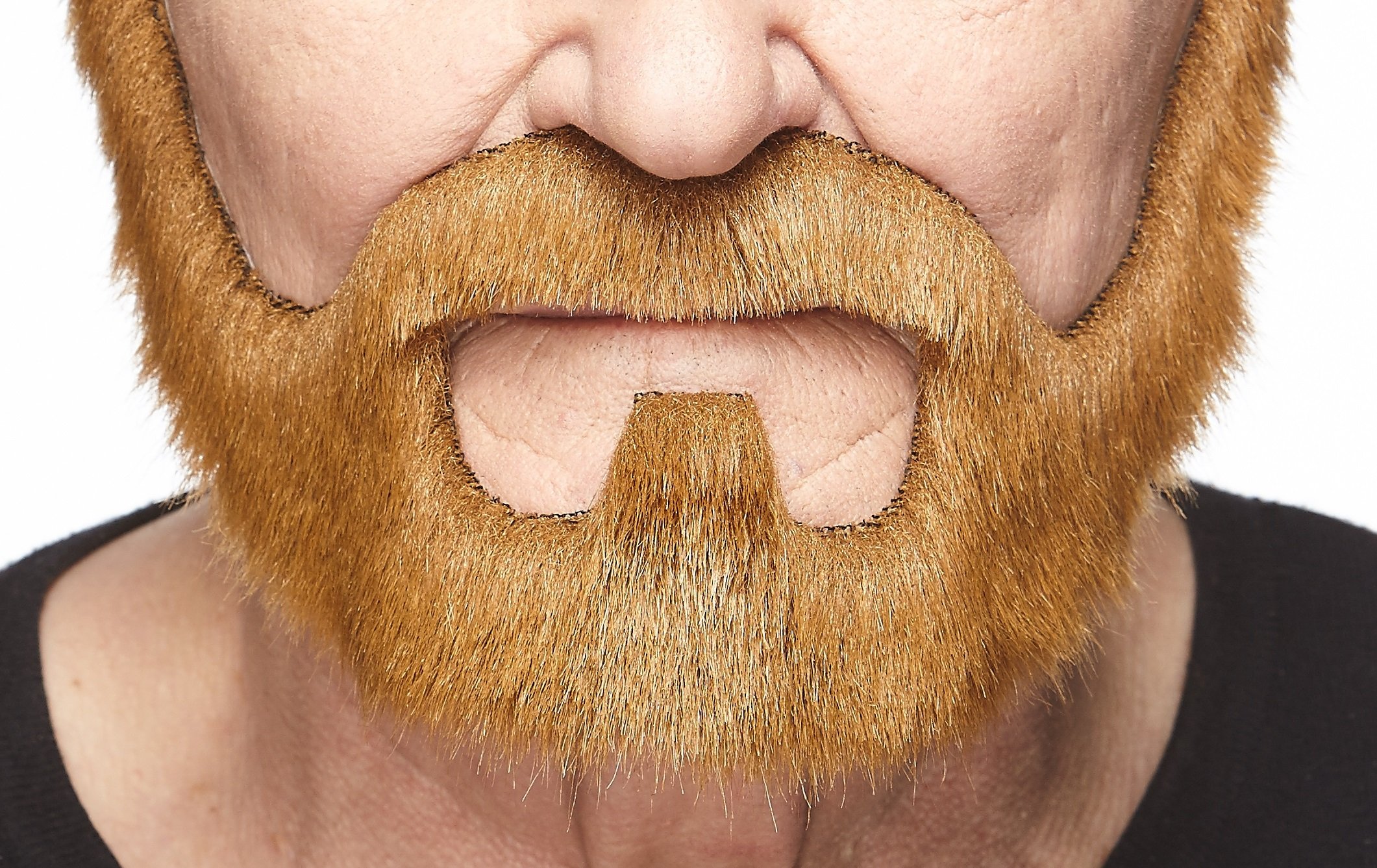 Mustaches Self Adhesive, Novelty, On Bail Fake Beard, False Facial Hair, Ginger Color