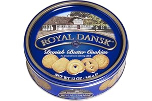Royal Dansk Danish Butter Cookies, 12 Ounce Tins (Pack of 4)