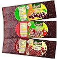 GOALDEES Lavashak (لواشک) Fruit Leather – Sour Cherry, Pomegranate & Barberry Mix, Persian Style Natural Tart Snack, Pack of 3-10 oz (270g)