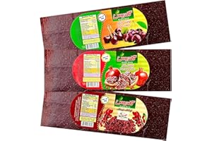 GOALDEES Lavashak (لواشک) Fruit Leather – Sour Cherry, Pomegranate & Barberry Mix, Persian Style Natural Tart Snack, Pack of 3-10 oz (270g)