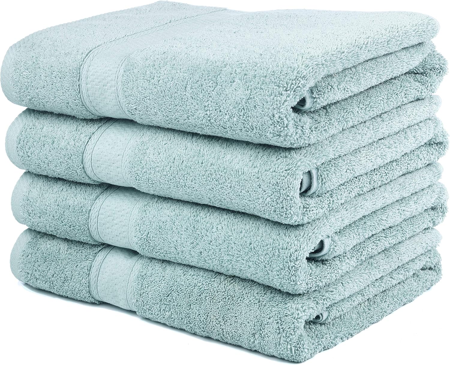Ariv Collection Premium Bamboo Cotton Bath Towels - Natural, Ultra Absorbent and Eco-Friendly 30" X 52" (Grey) (4 piece set): Kitchen & Dining
