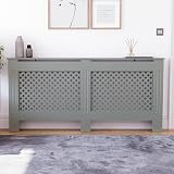 Vida Designs Oxford Radiator Cover Olive Grey Extra Large H82xW172xD19cm view 2