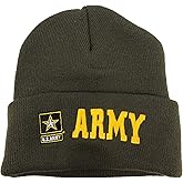 Capsmith Army Green Offically Licensed 03693977ARZ US USA Star Embroidered Beanie Cap Stocking Hat Military