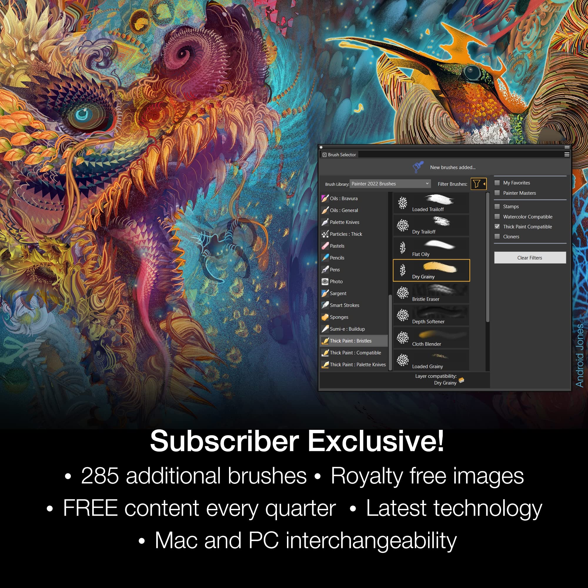 Corel Painter | 1 Month Subscription | Professional Painting Software for Digital Art, Illustration, Photo Art & Fine Art [PC/Mac Download]