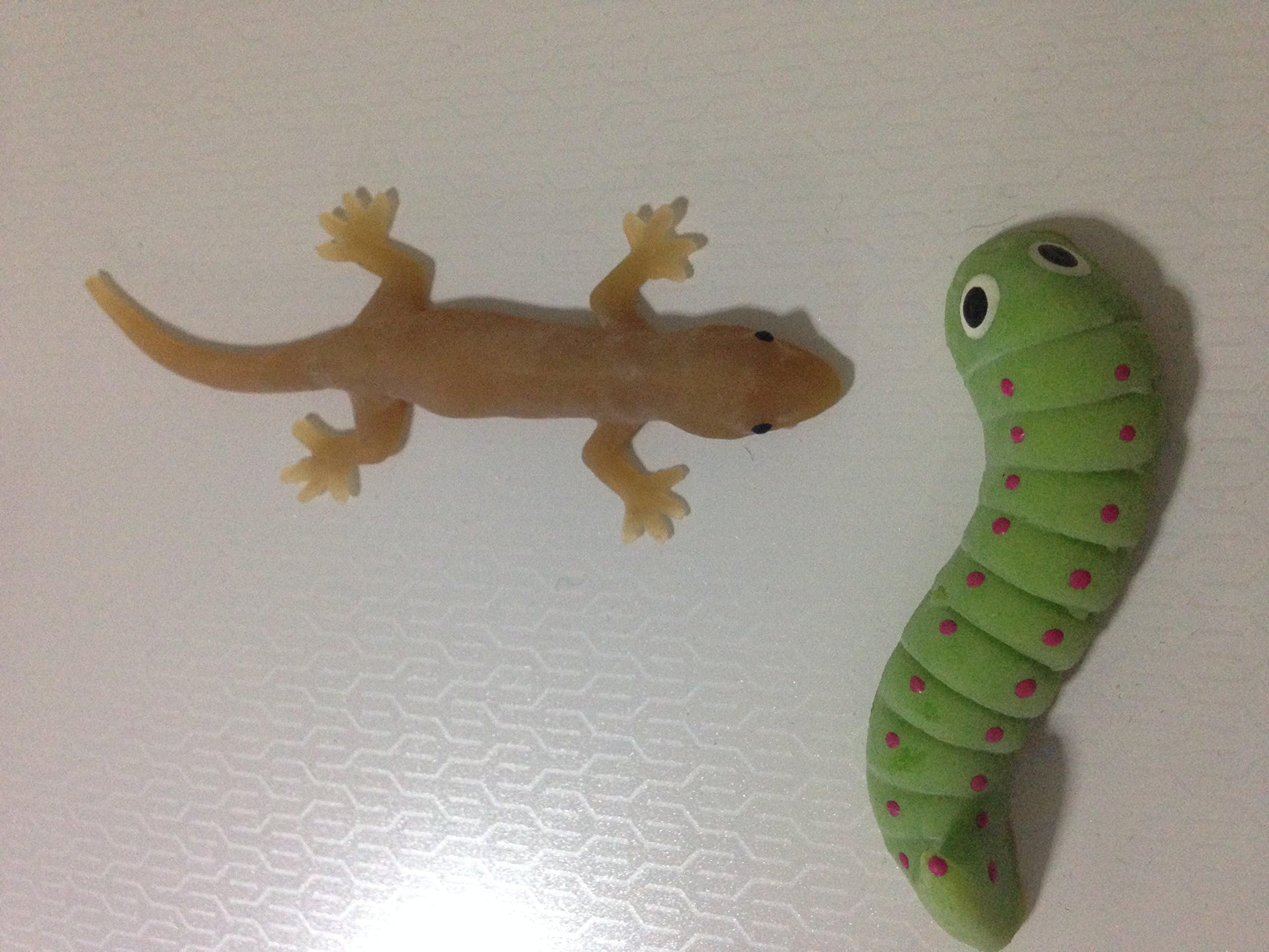 Mini Toy Rubber Lizards and Caterpillar