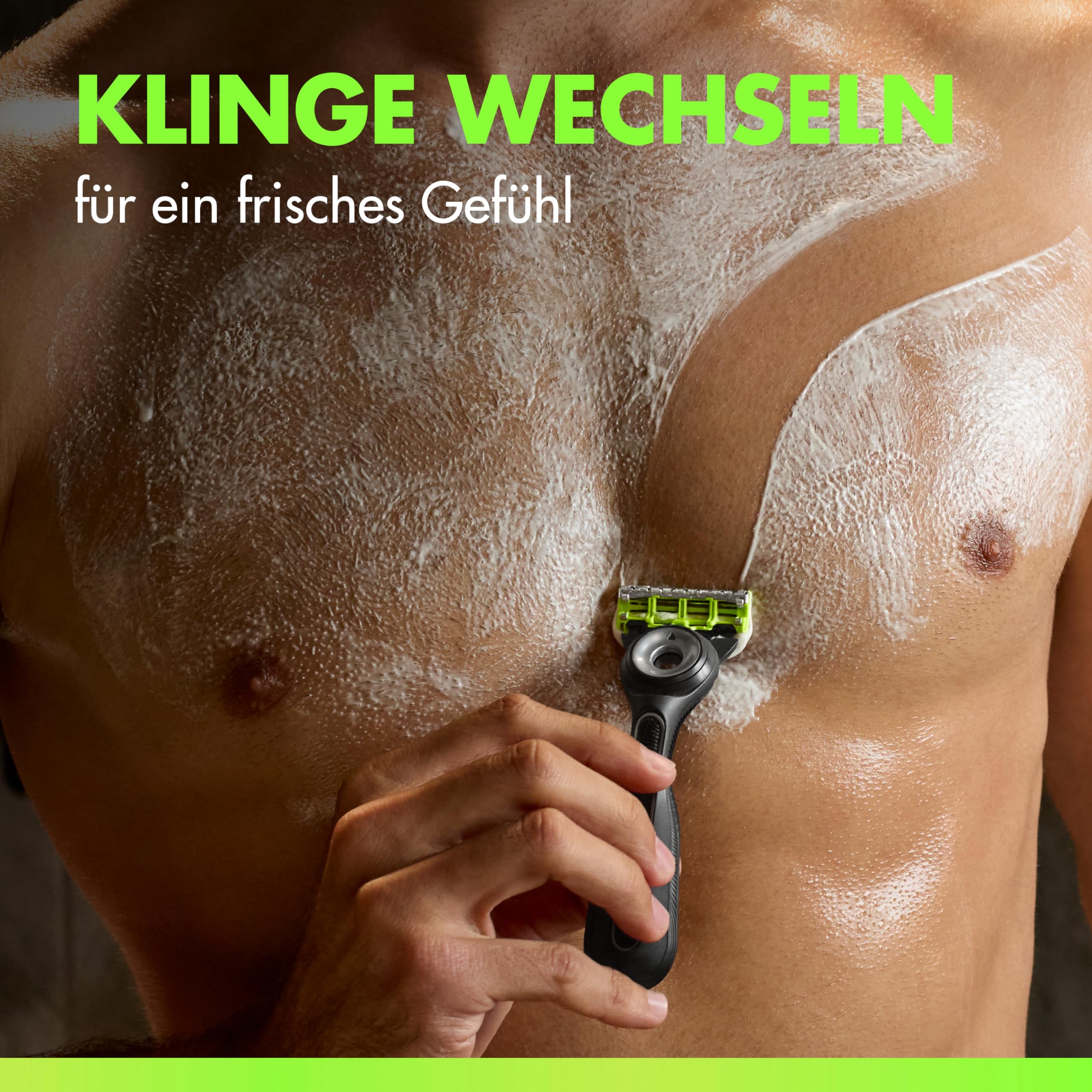 Gillette Labs Body & Intimate Rasierklingen, 16 Original Ersatzklinge, Grün 6