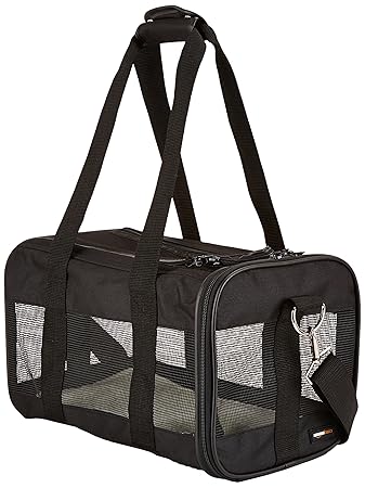 AmazonBasics Transporttasche für Haustiere, weiche Seitenteile
