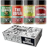 Fire & Smoke Society Burger & Fries Seasoning Variety Pack | BBQ Rubs and Seasonings for Smoking and Grilling | Father's Day Gifts for Dad, Grilling Accessories, Large (4-Pack)