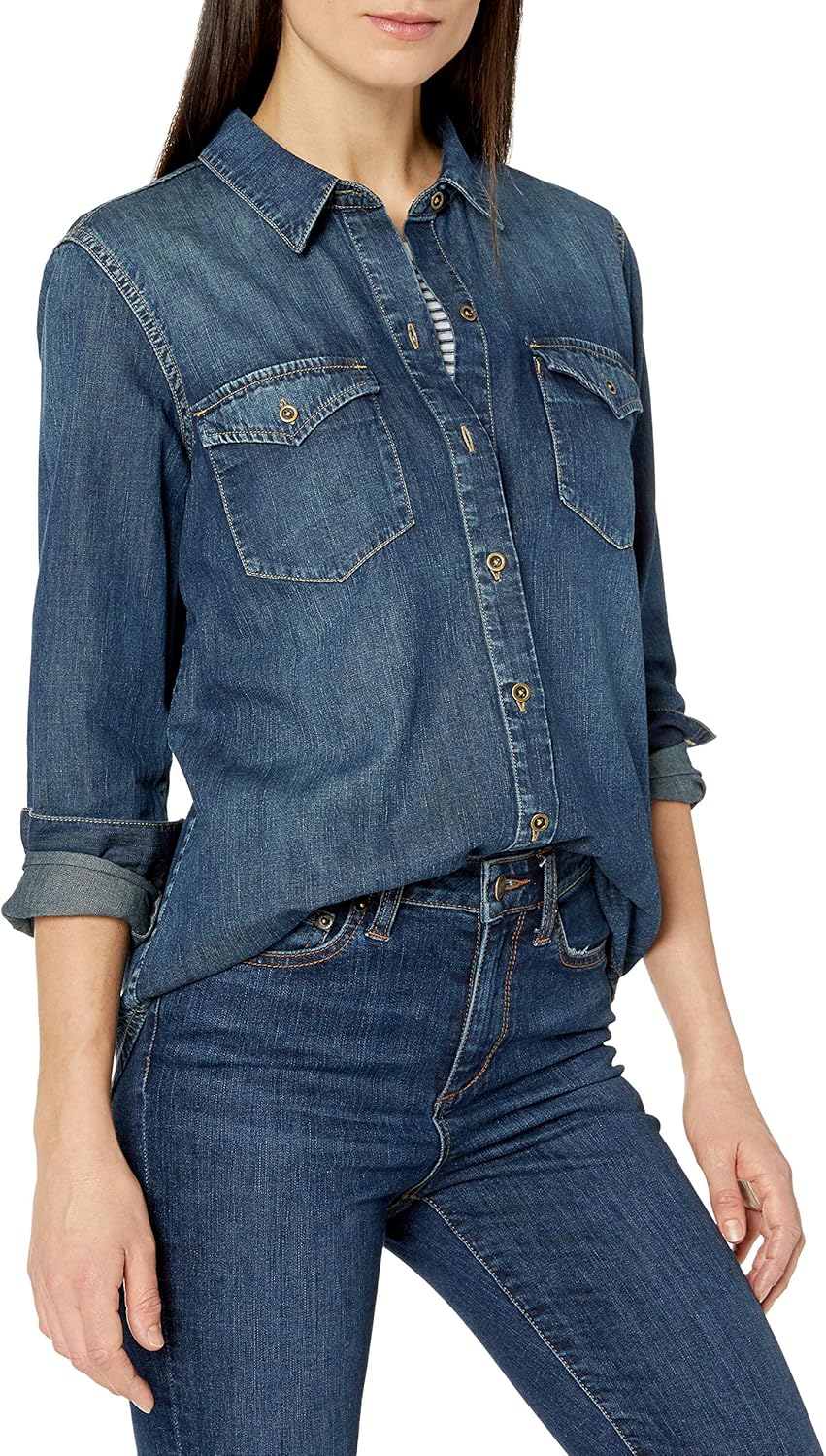 Amazon Brand Goodthreads Women's Denim Shirt Amazon.co.uk Clothing