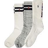 POLO RALPH LAUREN Men's Classic Embroidery Big Pony Crew Socks (3-Pack)