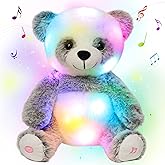 Cuteoy Light-up Singing Plush Panda LED Musical Stuffed Animal Adjustable Volume Lullaby Plushies Birthday Christmas Toy Gifts for Kids Toddler Girls, 13"