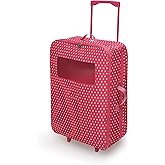Badger Basket Double Trolley Doll Carrier with Two Sleeping Bags and Pillows – Perfect for 18-Inch Dolls in Pink Star Design