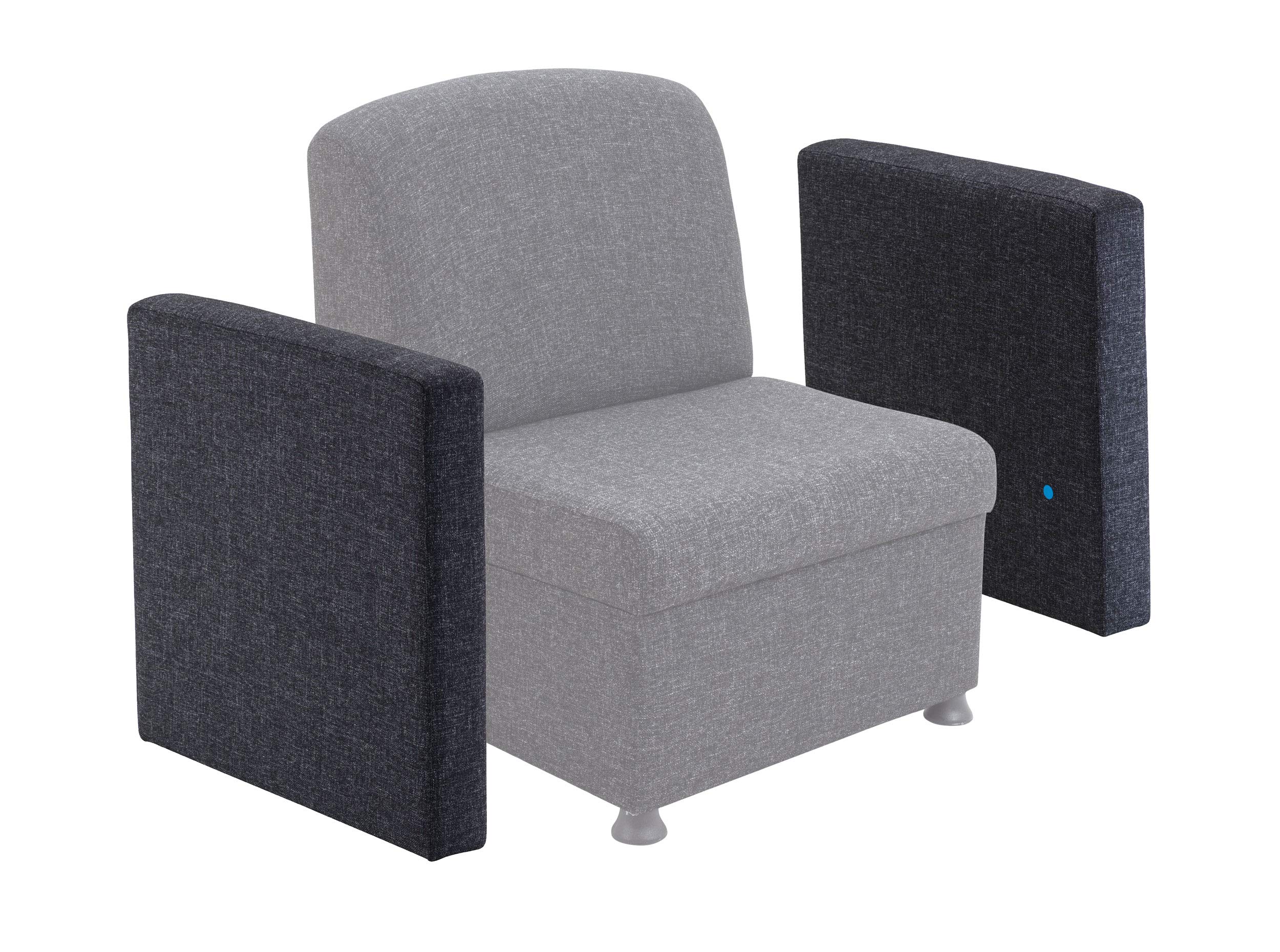 Office Hippo Single Arm for Modular Chair - Charcoal