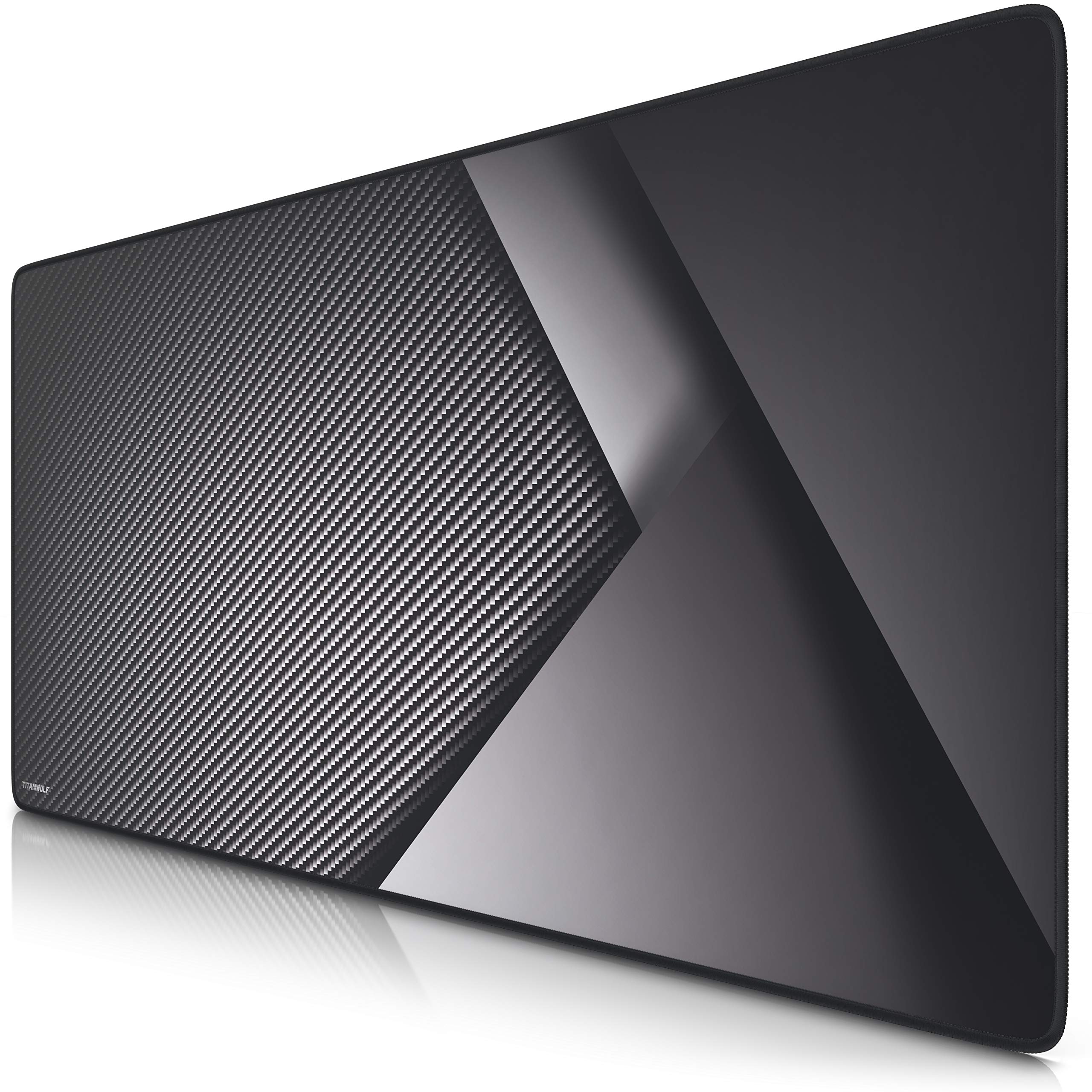 TITANWOLF - XXL Gaming Mouse Pad - 900 x 400 x 3 mm - extra large mouse mat - table mat - improved precision and speed - rubber base for stable grip - washable