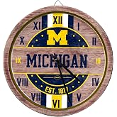 FOCO NCAA Wooden Barrel Wall Clock
