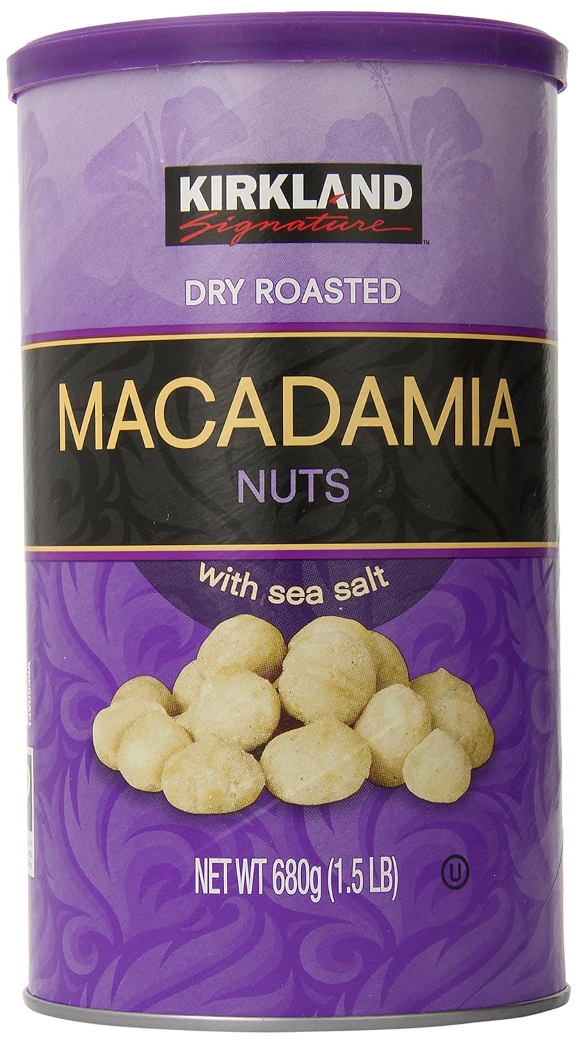 Kirkland Dry Roasted Macadamia Nuts with Sea Salt 680g 1.5 LB