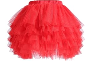 ELAMCCOR Baby Girls' Tutu Skirt Toddler 6 Layered Tulle Tutus 1-8T