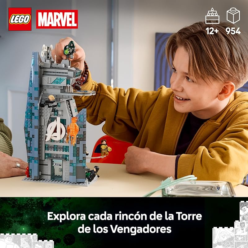 | Marvel Nueva Torre Vengadores de Avengers: Doomsday – Set de Superhéroes de Juguete con 6 Minifiguras inc. Doctor Doom y Bucky Barnes – Regalo para Niños y Fans Adolescentes de 12+ Años – 76352 — foto 2 de 8