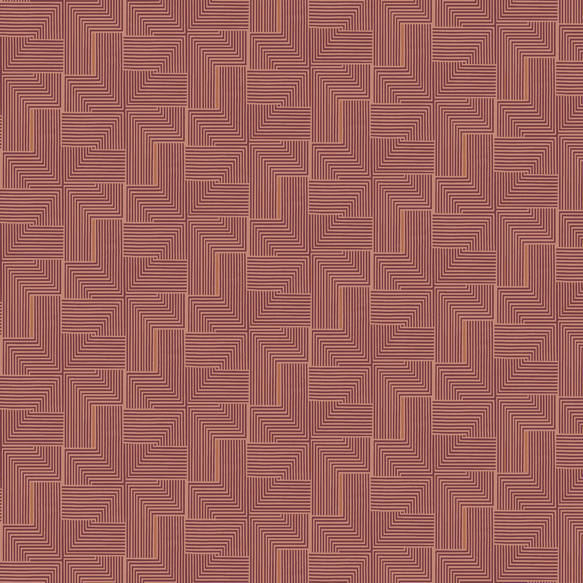 Galerie BO23061 Luxe Labyrinth Wallpaper, Burgundy, 10.05m x 53cm