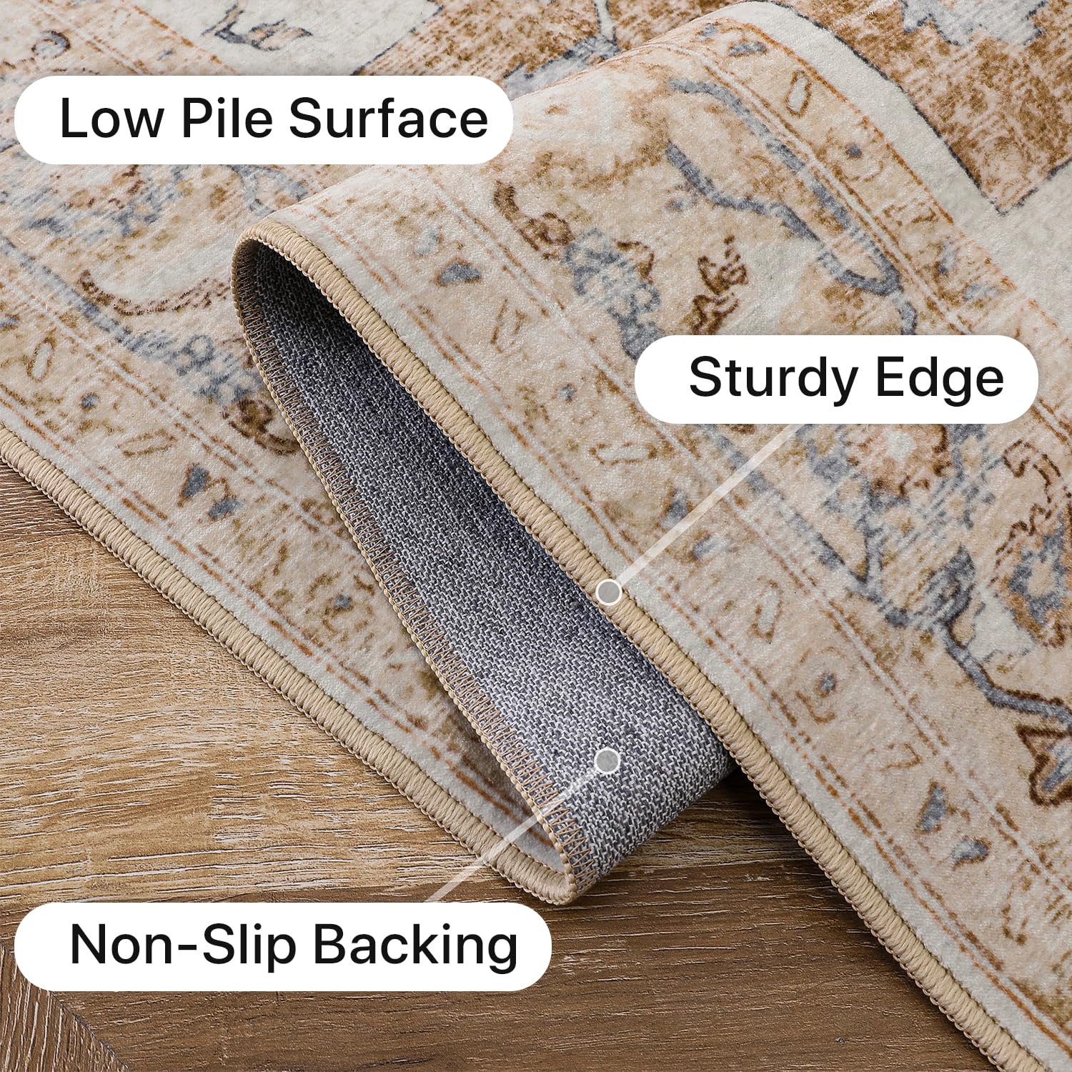 GENIMO Runner Rug 2x7 Machine Washable Runner, Non