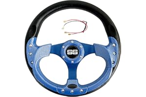 GREENCHOOSY Golf Cart Steering Wheel Universal Fit EZGO Club Car and Yamaha Blue